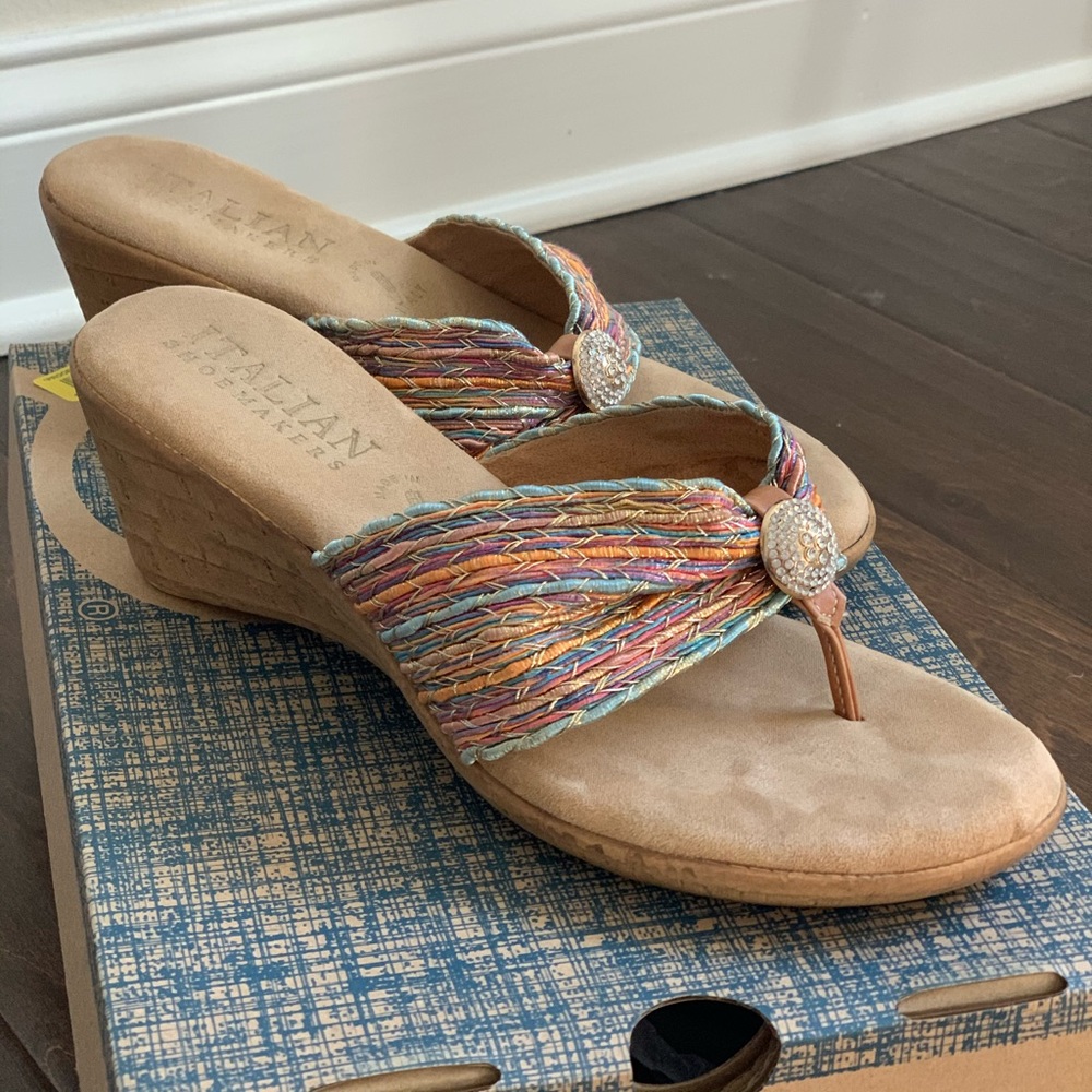 Italian Shoemakers Womens Cayman Wedge Sandals